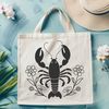 Beautiful Marine Animal Graphic An illustration of a lobster, a marine animal often found in coastal waters.