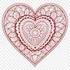 Vibrant Heart Mandala Pattern An intricately designed vector mandala heart pattern for crafting and design projects.