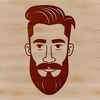 Man Icon with Beard in SVG Design Male figure with facial hair depicted in a vector format.
