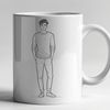 Beautiful Man Illustration in SVG Format Male figure depicted in a simple vector style, suitable for graphic design and digital art.