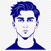 Neutral Male Figure Vector Graphic A male figure in a neutral pose, created as a vector graphic.