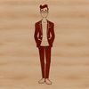 Free SVG Man Silhouette An SVG vector graphic depiction of a man for design purposes.
