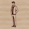 Beautiful Digital Man Design A digital illustration of a male figure in simple vector design.