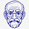 Silhouette Man Profile Design An outline design of a man's profile in vector format.