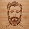 Man's Portrait with Beard A detailed illustration of a man's face with a beard, suitable for vector art designs.