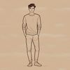 Free Vector Graphic Male Character Illustration of a male figure in a neutral pose for graphic design projects.