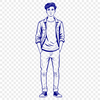 Free SVG Man Image with Creative Design An illustration of a male figure designed as vector art.