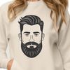 Illustrated Male Figure SVG Vector A digital illustration of a bearded man created in vector format.