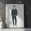 Elegant Male Figure Design Vector graphic representation of an adult human male in a standard pose.