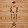 Minimalist Male Vector Graphic A vector graphic representation of a man in simple design style.