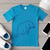 Sea Creature SVG Design Free Download A detailed illustration of a manatee in vector format.