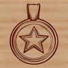Vector illustration of a medal, suitable for various applications including graphic design and craft projects.