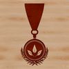 A vector representation of a medal, suitable for digital use in various formats such as PNG or PDF.