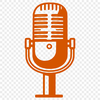 Illustrated microphone icon in vector format.