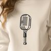 Beautiful Microphone SVG Graphic A detailed illustration of a microphone, suitable for use in vector graphics and cutting machines.