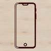 Vector graphic representation of a contemporary cell phone with clear lines and shapes.