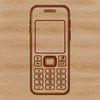 Sleek Smartphone Graphic Design A minimalist illustration of a smartphone with sleek design and modern lines.