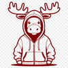 Moose Vector Art Free Download A large, hooved wild animal with antlers, illustrated in vector style.