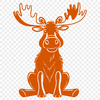 Wildlife Illustration Vector Design A detailed illustration of a large wild animal with antlers, suitable for vector design and commercial or personal projects.