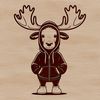 Wildlife Icon Vector Graphics An isolated vector graphic of a large wild animal with distinctive antlers.