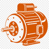 Illustrated Mechanical Motor Vector Graphic SVG vector illustration of a motor with detailed mechanical components.