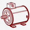 High-Tech Vector Illustration High-resolution vector illustration of a modern electric motor with various components labeled.