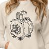Vector Art of a Motor Design Detailed illustration of a modern electric motor design for vector art projects.
