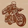 A high-quality digital illustration of a motorcycle.