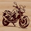 Motorbike Clip Art SVG An SVG image of a motorbike, ideal for use in graphic design software like Illustrator and Photoshop.