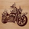 A detailed illustration of a motorcycle, suitable for vector art and commercial or personal use.