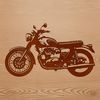 Motorcycle illustration in vector format, suitable for cutting machine designs.