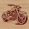 A high-resolution vector illustration of a sleek motorcycle with detailed design elements.