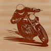 A stylized vector graphic of a motorbike, suitable for various applications and designs.