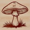 Free Vector Image of a Mushroom A stylized illustration of a mushroom, suitable for use as clip art in graphic design projects.