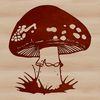 Free Mushroom Clip Art for Download A vector graphic of a single mushroom in various formats including SVG.