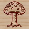 Line Art Mushroom Illustration A simple line drawing of a mushroom for use in various creative projects.