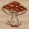 Illustration of a mushroom in a vector format, suitable for various design applications.
