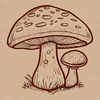 Free Mushroom Clip Art Vector A detailed illustration of a mushroom, suitable for cutting machine designs.