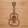 SVG Musical Instrument Design Ornate guitar design suitable for music-related projects.