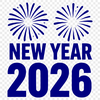 A minimalist vector illustration of the New Year 2026 with quotes and decorative elements.