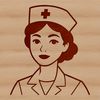 Healthcare Professional Icon Female nurse in uniform, representing the healthcare profession.