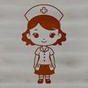 Beautiful Female Nursing Professional SVG Illustration Vector illustration of a female nurse, suitable for various graphic design applications.