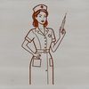 Beautiful Female Healthcare Worker Vector Icon Female nurse in professional attire, suitable for vector art and graphic design projects.