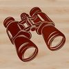 Outdoor Explorer Binocular Icon Binoculars illustration for outdoor activities such as camping and hiking.