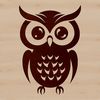 Adorable Owl SVG Vector Art A detailed illustration of a cute owl with expressive facial features.