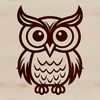 Adorable Bird Vector Art A cute owl illustration in a vector format for digital design and cutting machine projects.