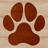 A collection of colorful animal paw prints arranged in a decorative pattern.
