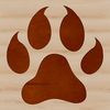 Paw print design in vector format, suitable for various applications.