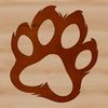 A set of customizable animal paw prints in vector format.
