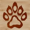 Vector illustration of animal paw prints in various sizes and patterns.